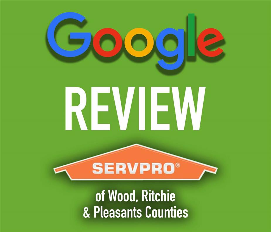 the google logo servpro logo and green background